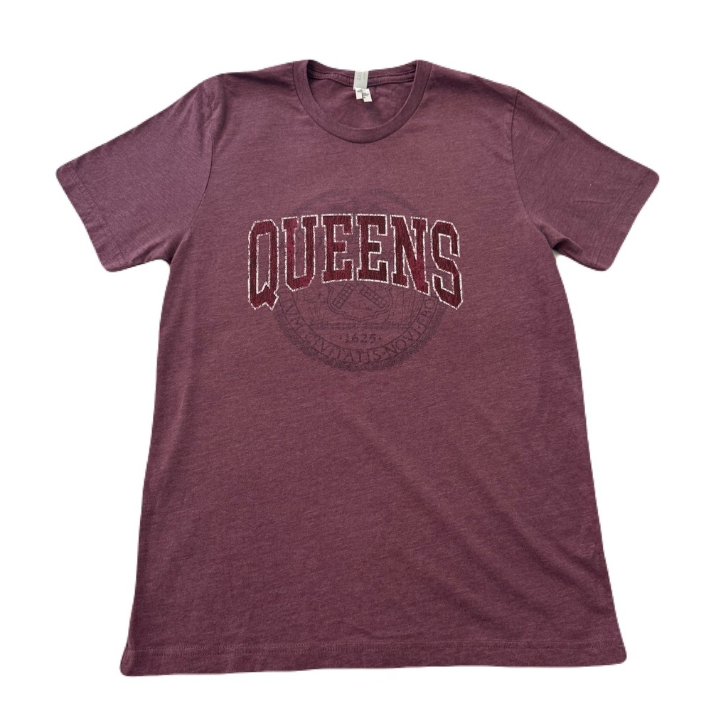 Bella Canvas Queens New York Graphic T-Shirt Heather Burgundy Mens Medium